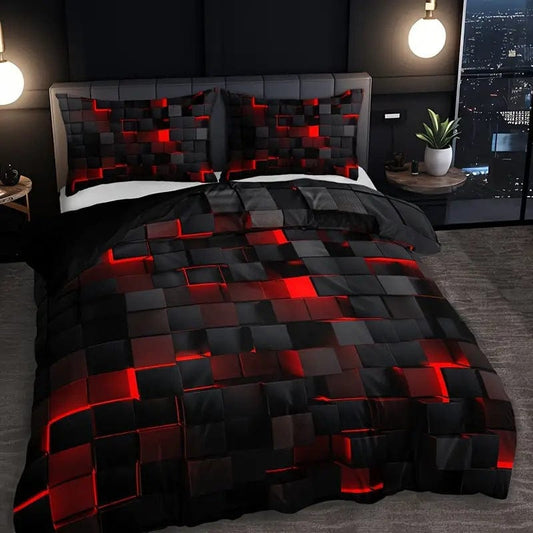 Nordic Grid Duvet Cover Set