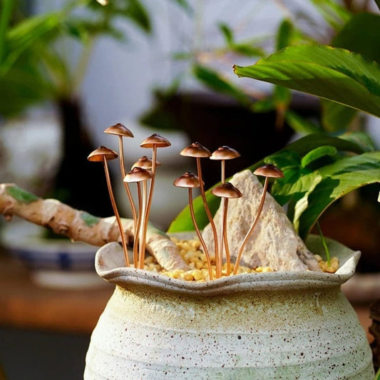 Enchanted Metal Mushroom Garden Decor